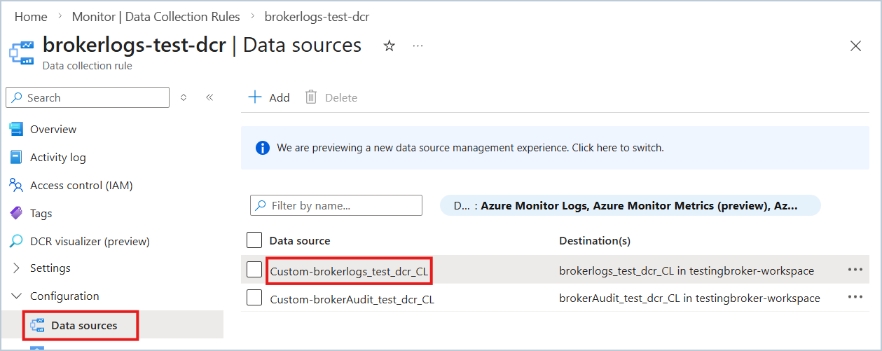 data sources